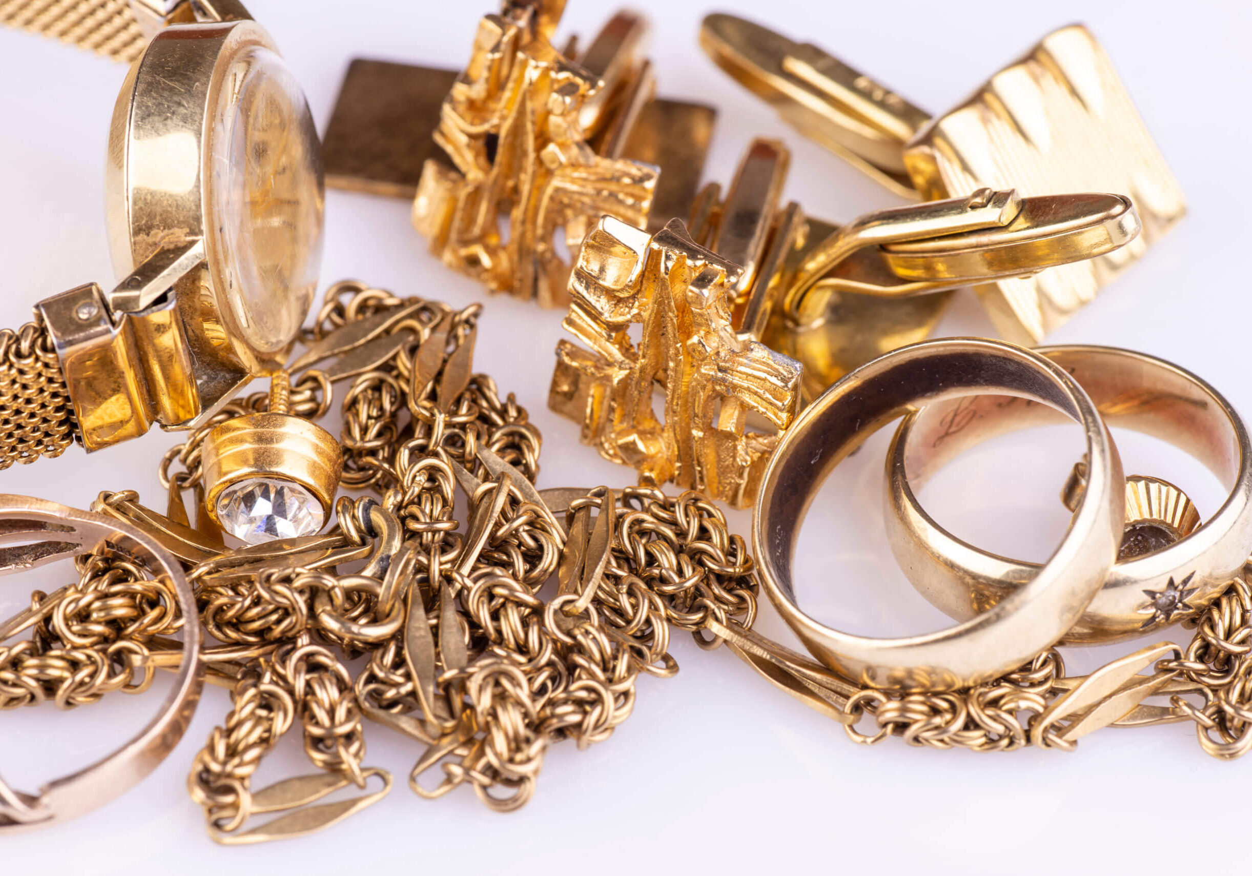 A,Collection,Of,Old,Gold,Jewelery,For,Precious,Metal,Recycling